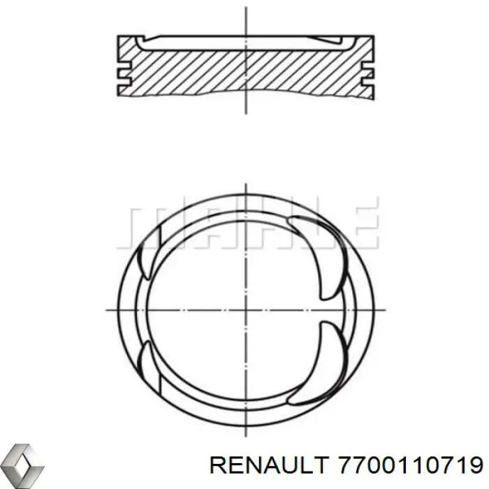 Купити 7700110718 Renault (RVI) Поршень з пальцем без кілець, стандарт