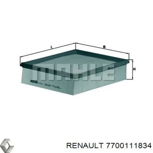 Купити 7700111834 Renault (RVI) Автомобільний фільтр повітря
