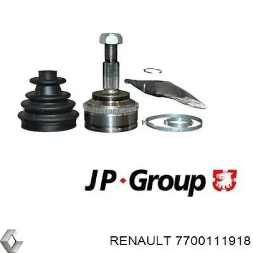 Піввісь передня, права Renault (RVI) 7700111918 ціна, від 74.39 USD