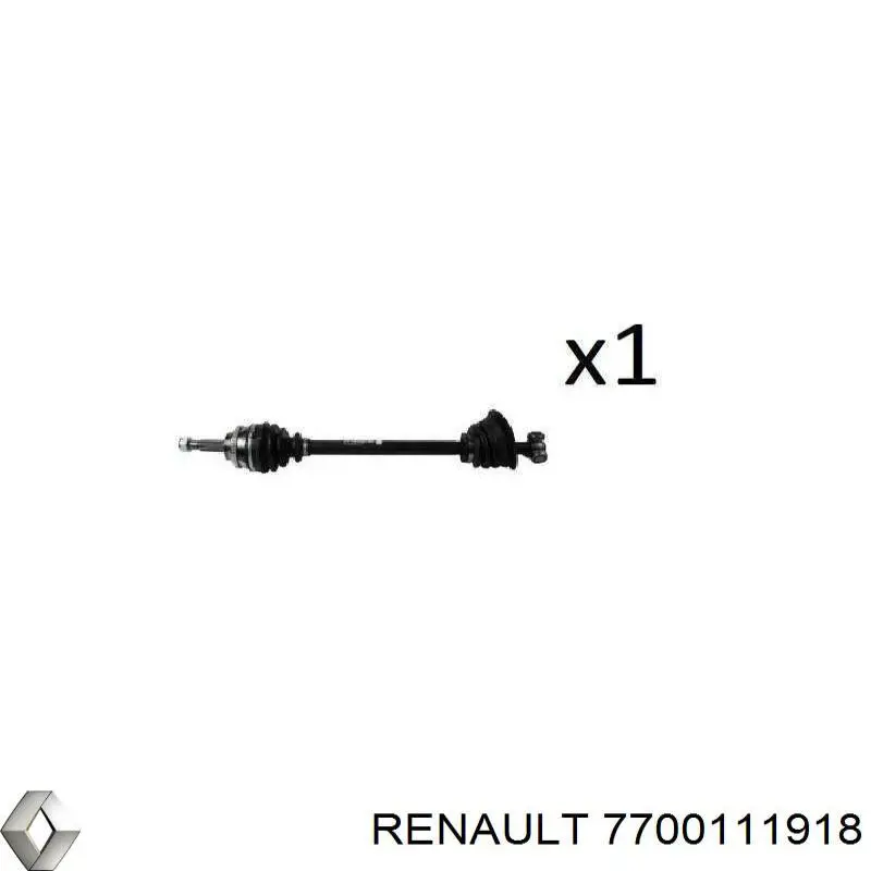 Купити 7700111918 Renault (RVI) Піввісь права