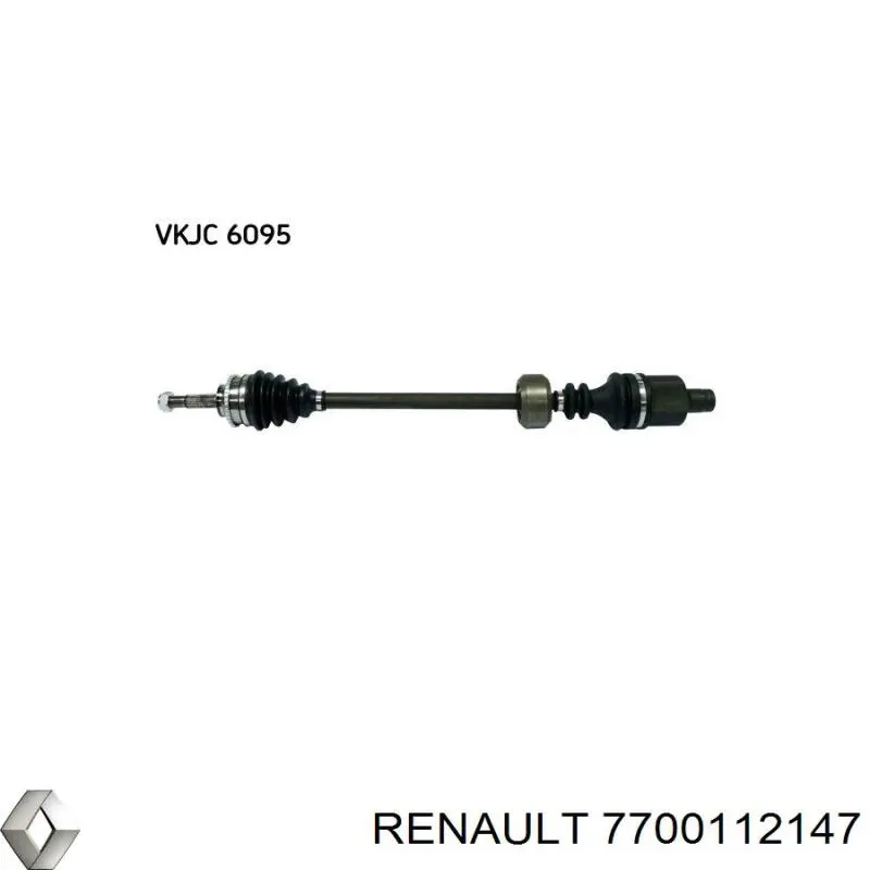 Піввісь (привід) передня, права 7700112147 Renault (RVI)