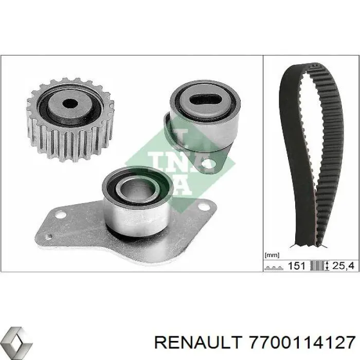Купити 7700114127 Renault (RVI) Ремінь газорозподільного механізму