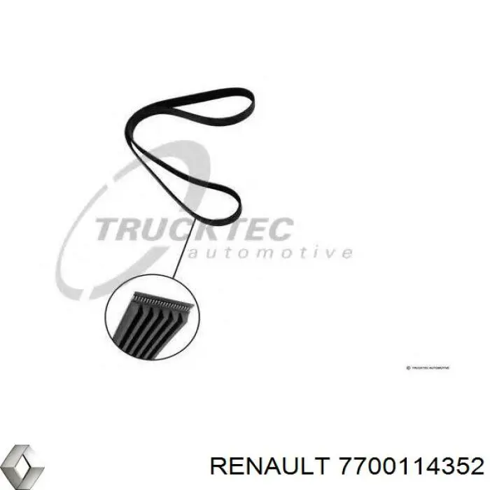 Ремінь кондиціонера Renault (RVI) 7700114352
