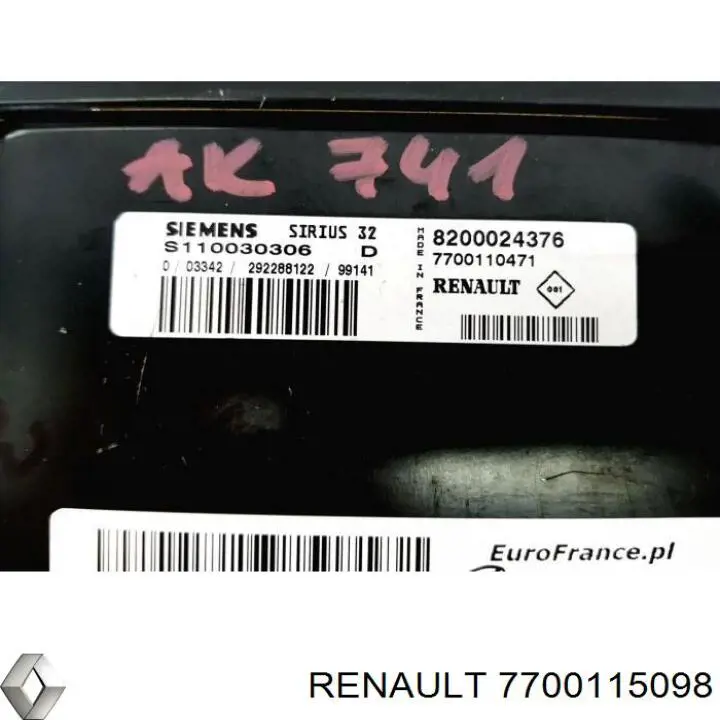 Купити 8200061272 Renault (RVI) Модуль управління двигуном