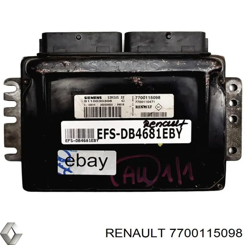 Електронний блок керування двигуном 8200061272 Renault (RVI)