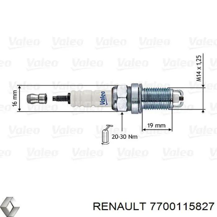 Свічки автомобільні Renault (RVI) 7700115827 ціна, від 3.35 USD