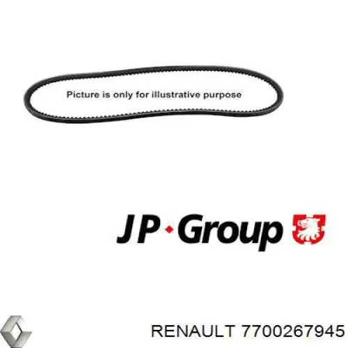 7700267945 Renault (RVI) ремінь приводний, агрегатів
