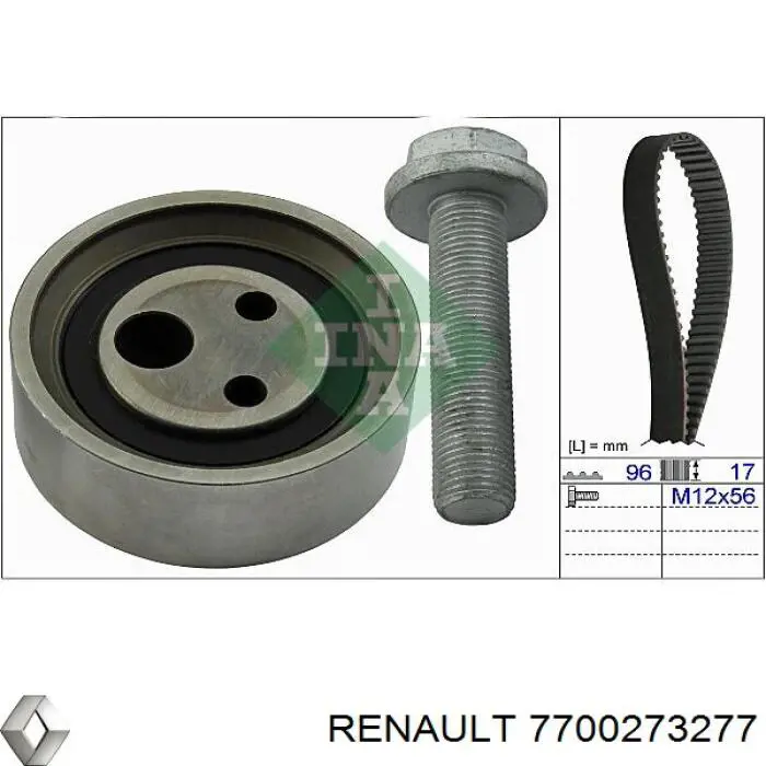 7700273277 Renault (RVI) ролик натягувача ременя грм
