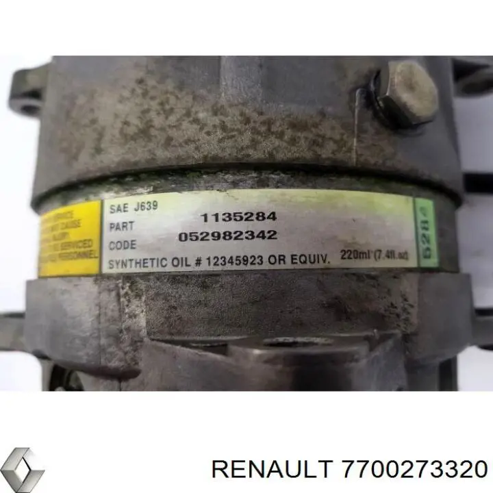 Компресор системи кондиціювання Renault (RVI) 7700273320 ціна, від 114.71 USD