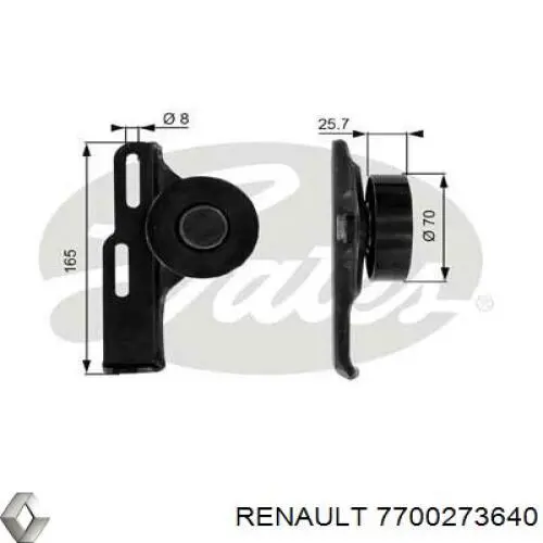Натяжний ролик Renault (RVI) 7700273640 ціна, від 12.55 USD