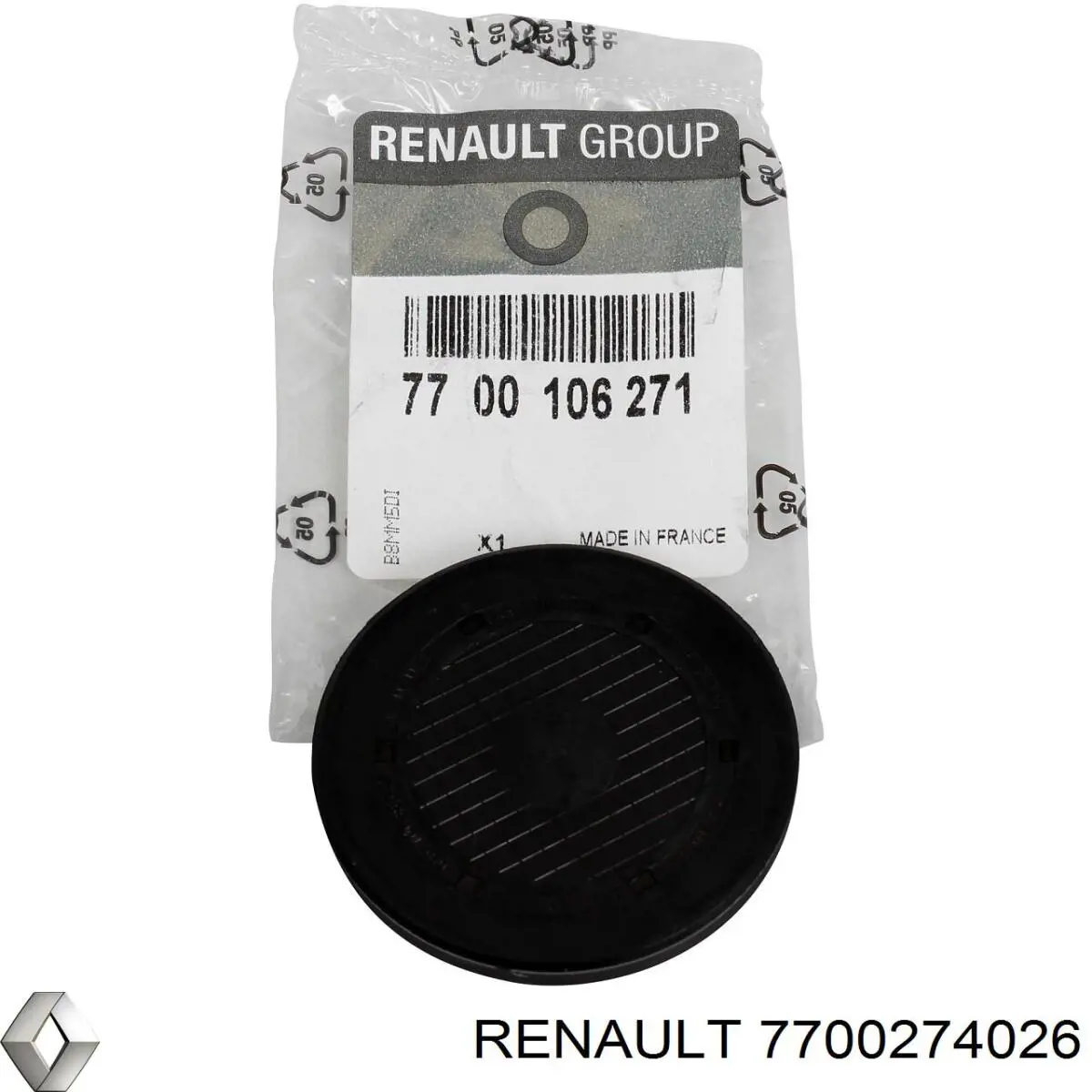 Заглушка ГБЦ Renault (RVI) 7700274026