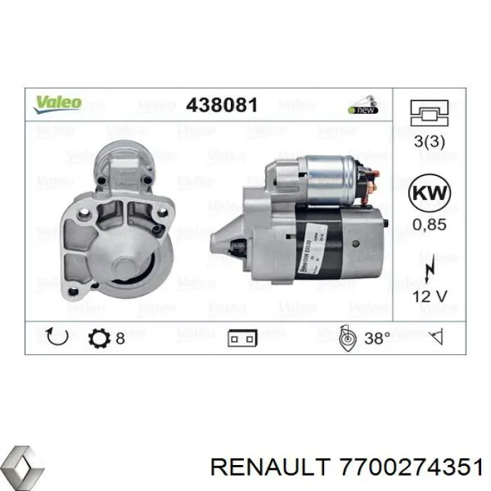 Купити 7700274351 Renault (RVI) Стартер