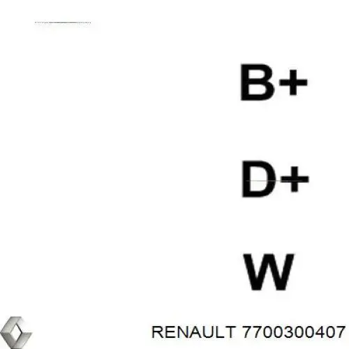 7700300407 Renault (RVI) Авто генератор