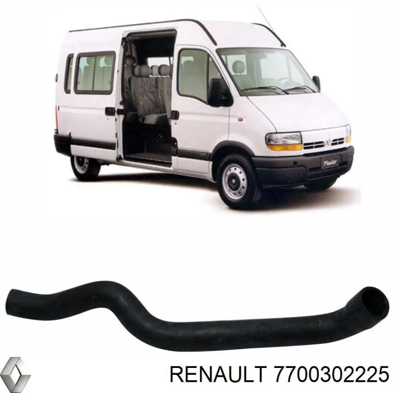 Шланг/патрубок радіатора охолодження, нижній 7700302225 Renault (RVI)