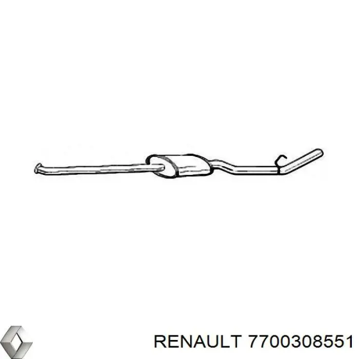 Глушник Renault (RVI) 7700308551 ціна, від 47.38 USD