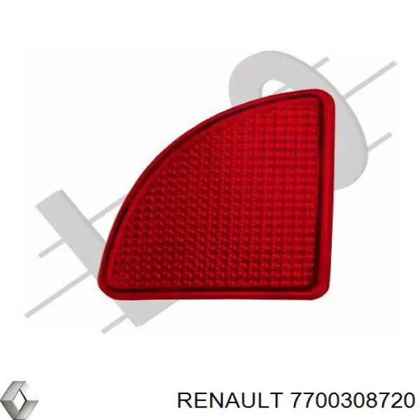 Катафот (відбивач) заднього бампера, правий 7700308720 Renault (RVI)