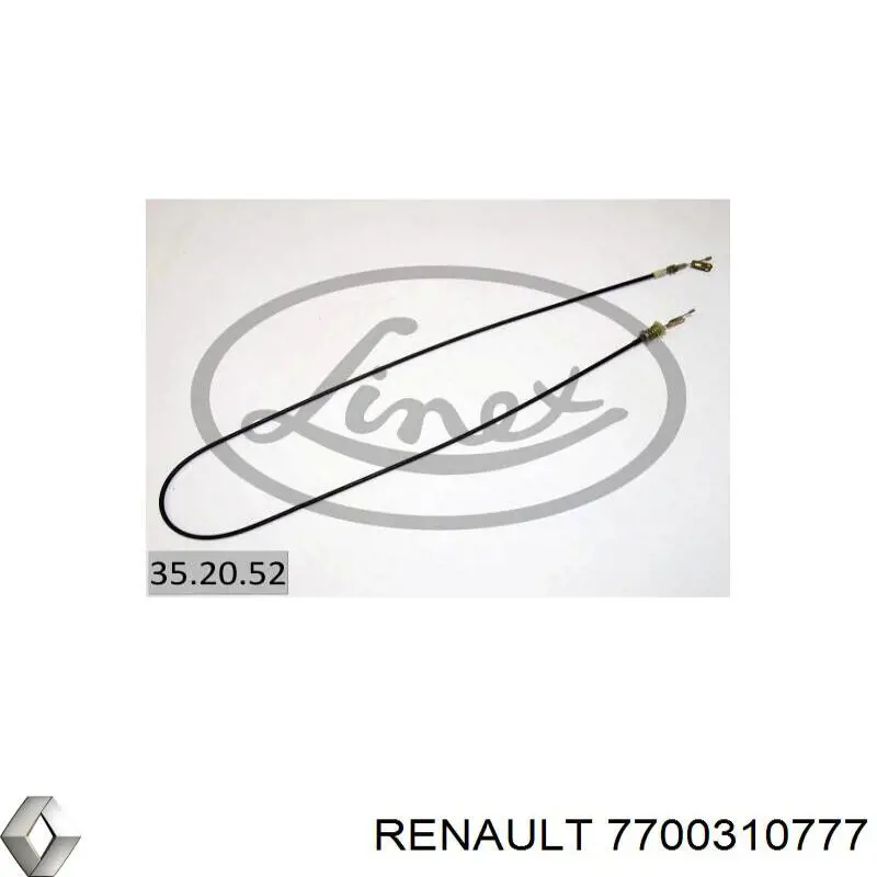 Трос газу Renault (RVI) 7700310777 ціна, від 18.53 USD