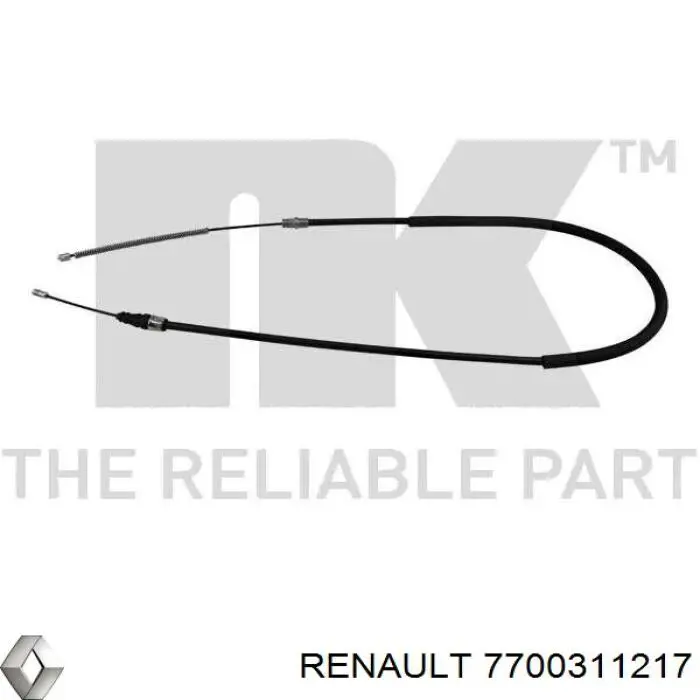 Купити 7700311217 Renault (RVI) Трос ручного гальма задній, правий/лівий