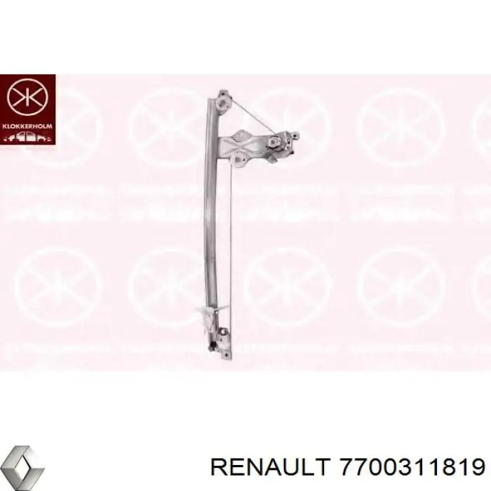 7700311819 Renault (RVI) механізм склопідіймача двері передньої, правої