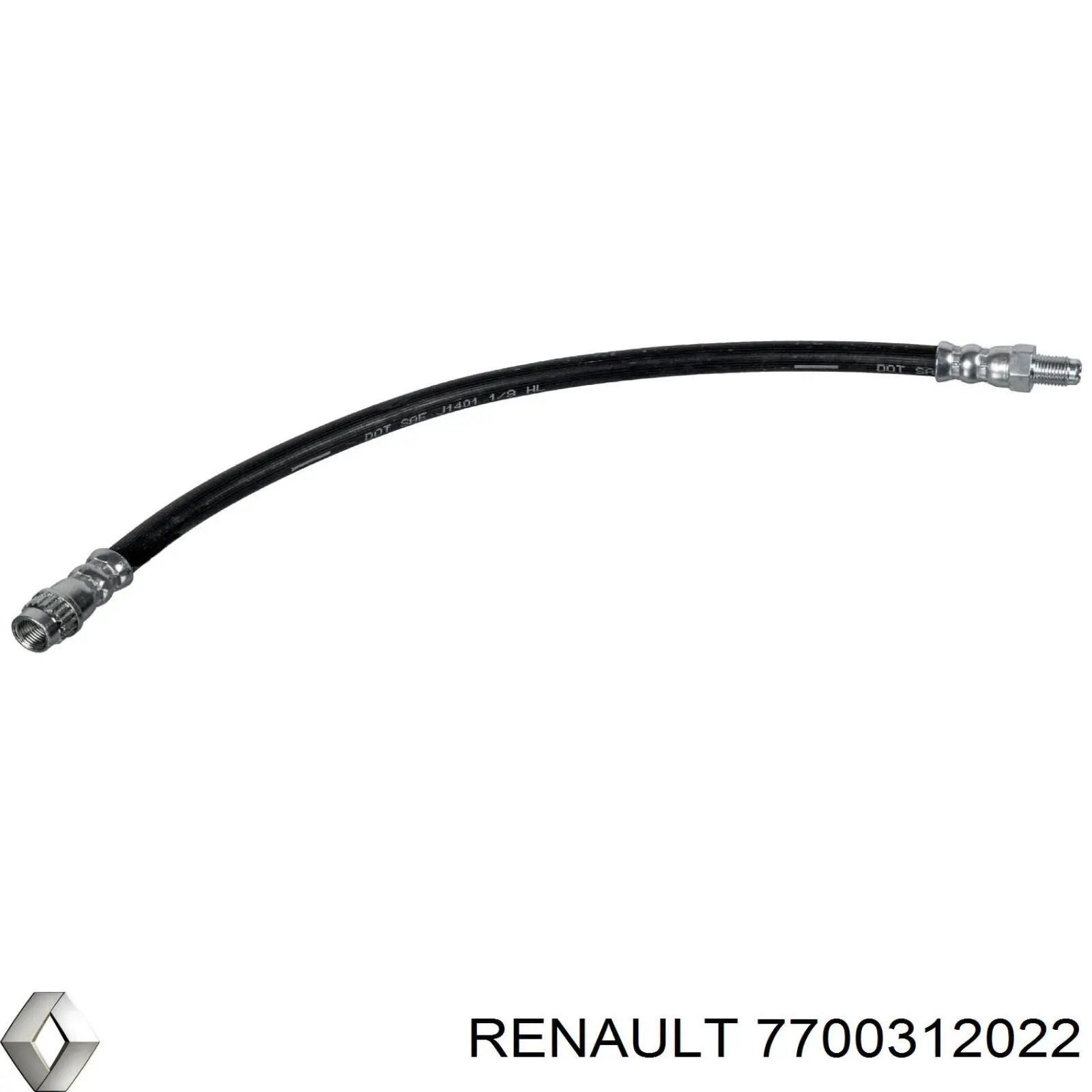 Шланг гальмівний задній 7700312022 Renault (RVI)