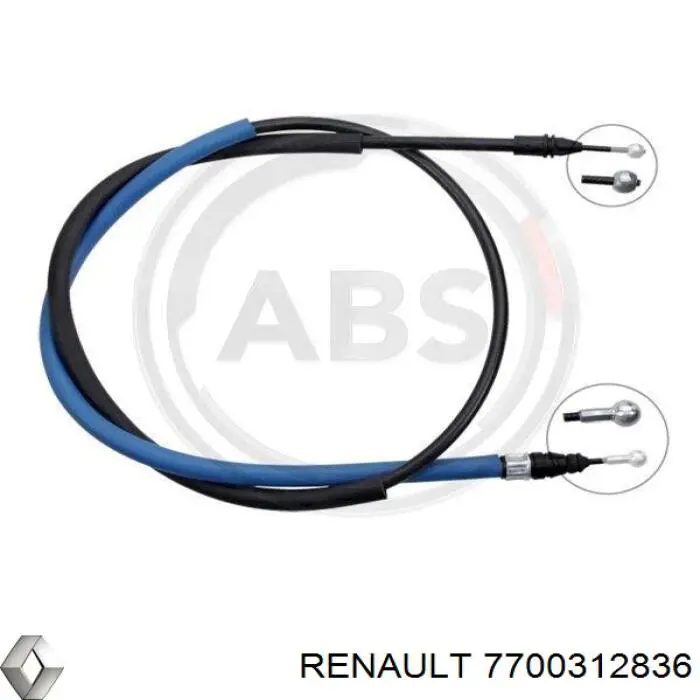Купити 7700312836 Renault (RVI) Трос ручного гальма задній, правий