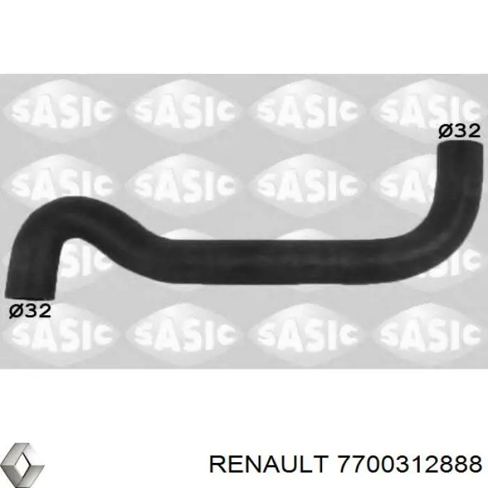 Шланг/патрубок радіатора охолодження, верхній Renault (RVI) 7700312888 ціна, від 18.57 USD