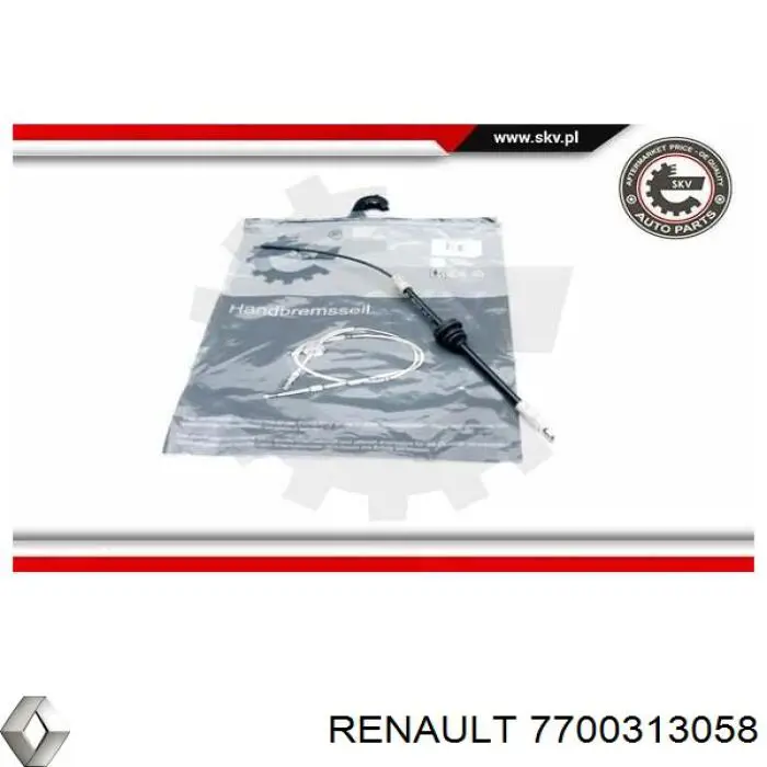 7700313058 Renault (RVI) Трос стоянкового гальма проміжний