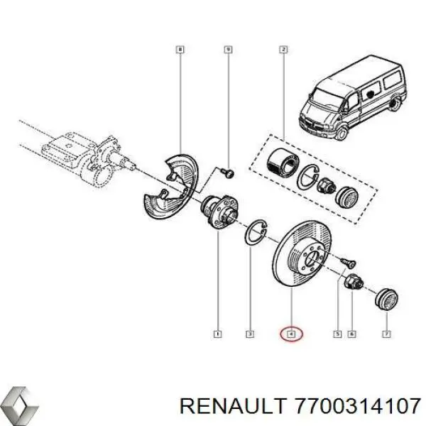 Гальмівні диски 7700314107 Renault (RVI)