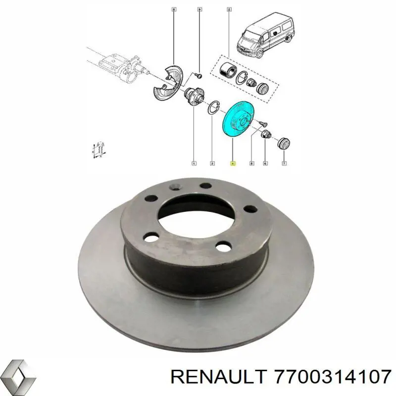 7700314107 Renault (RVI) Дискові гальма