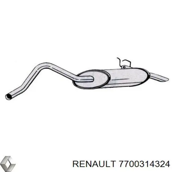 Вихлопна труба Renault (RVI) 7700314324 ціна, від 51.31 USD
