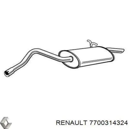 7700314324 Renault (RVI) Глушник, задня частина