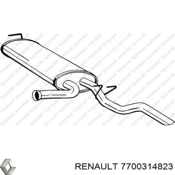 7700314823 Renault (RVI) Глушник, задня частина