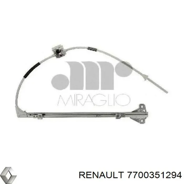 Механізм склопідіймача дверей передніх, правих Renault (RVI) 7700351294 ціна, від 23.03 USD