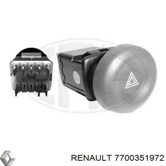 Кнопка включення аварійної сигналізації Renault (RVI) 7700351972 ціна, від 182.98 USD