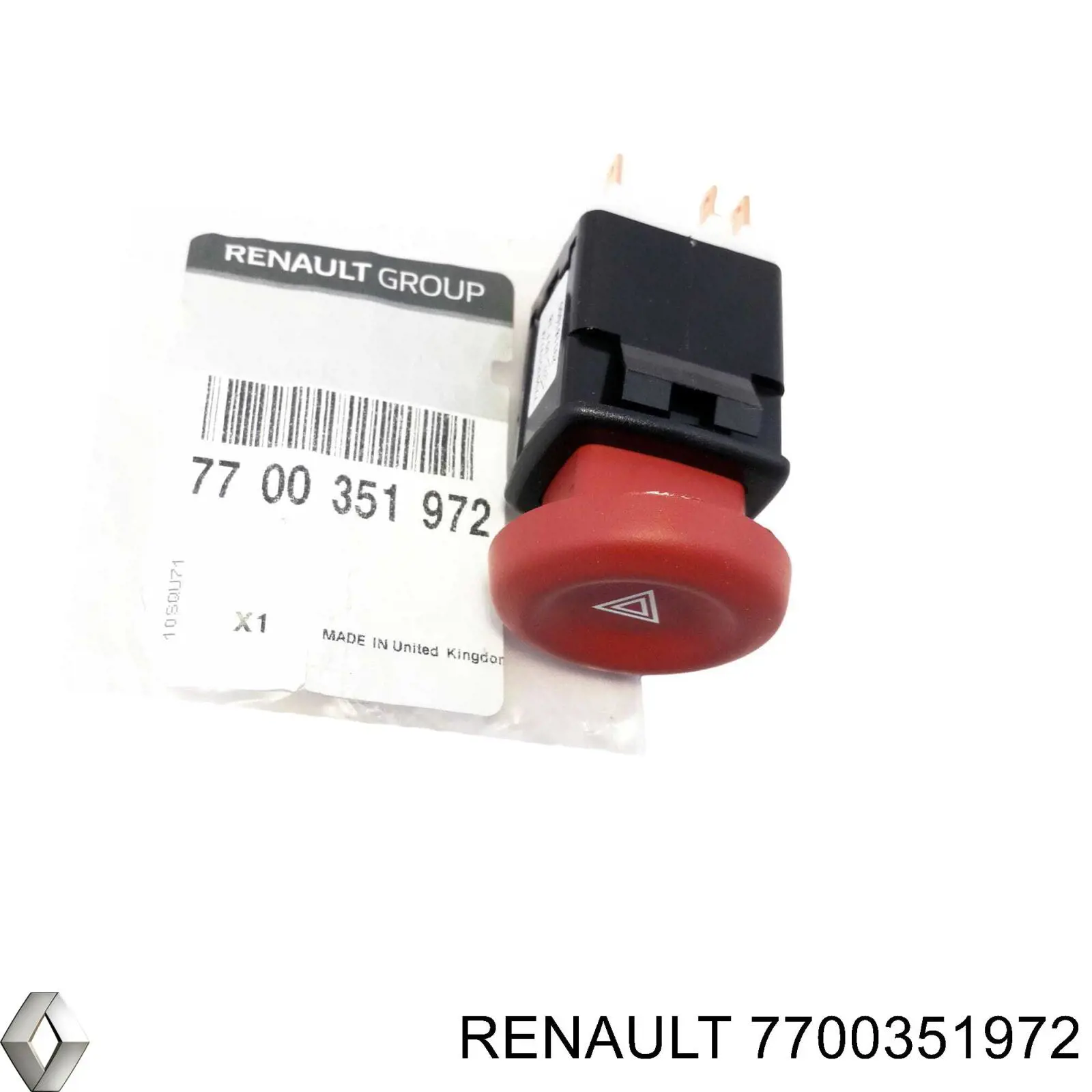 Купити 7700351972 Renault (RVI) Кнопка включення аварійного сигналу
