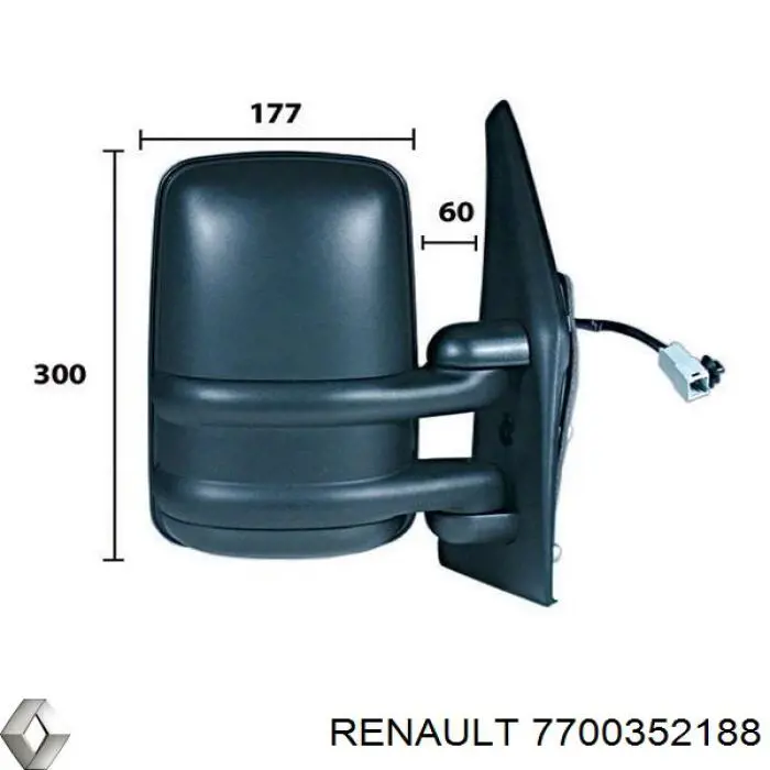 Купити 7700352188 Renault (RVI) Дзеркало праве