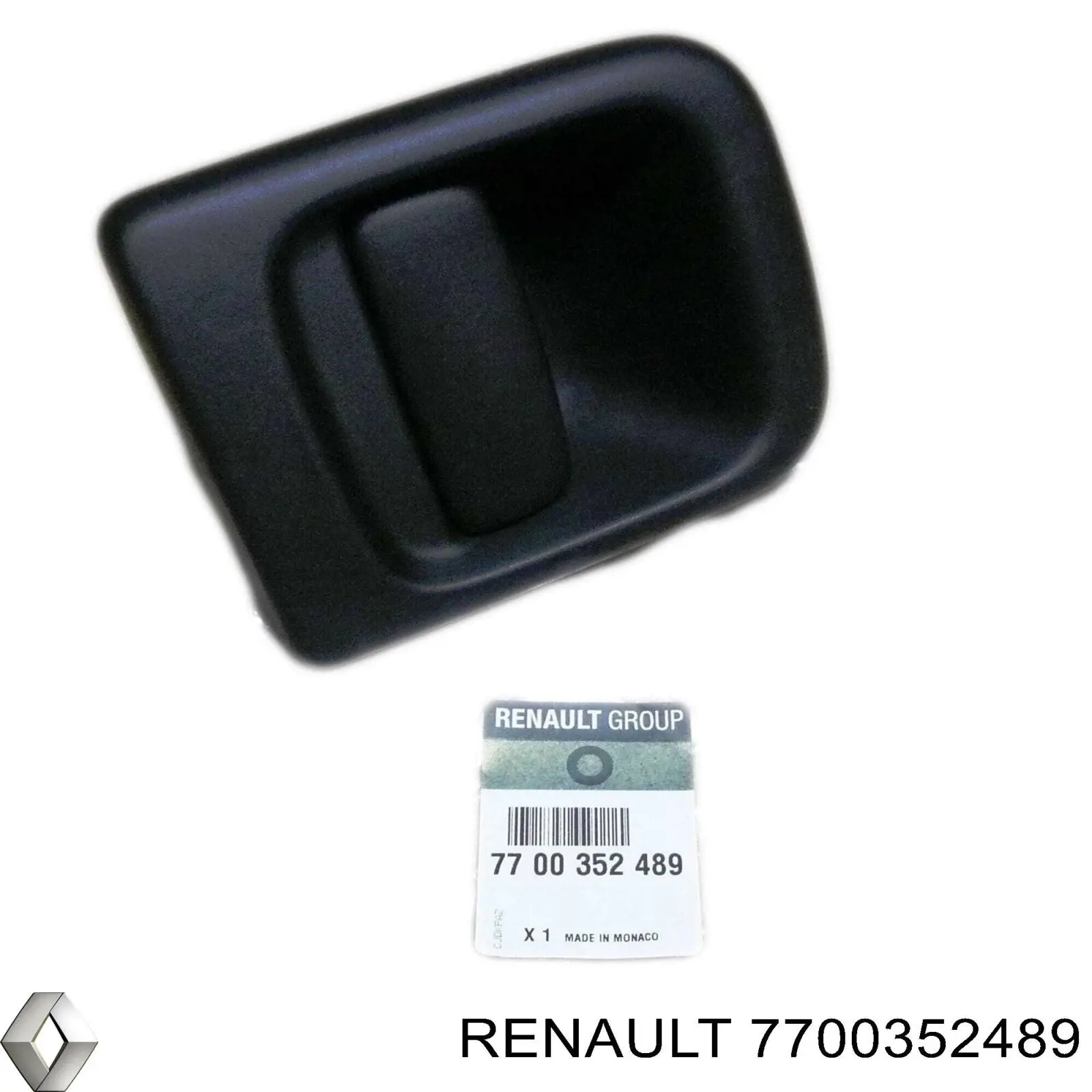 Ручка двері правою зовнішня перед/зад 7700352489 Renault (RVI)