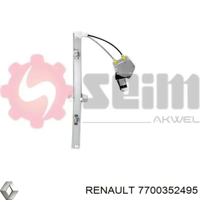 Склопідйомник передньої правої двері Renault (RVI) 7700352495