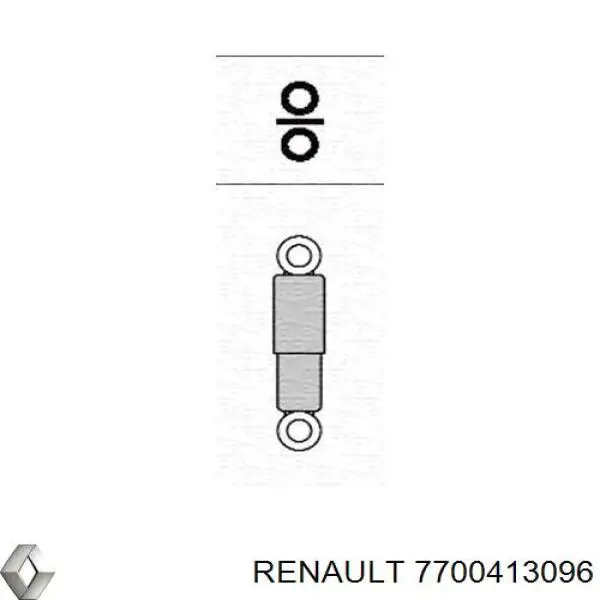 Купити 7700413096 Renault (RVI) Стійка амортизатора задня