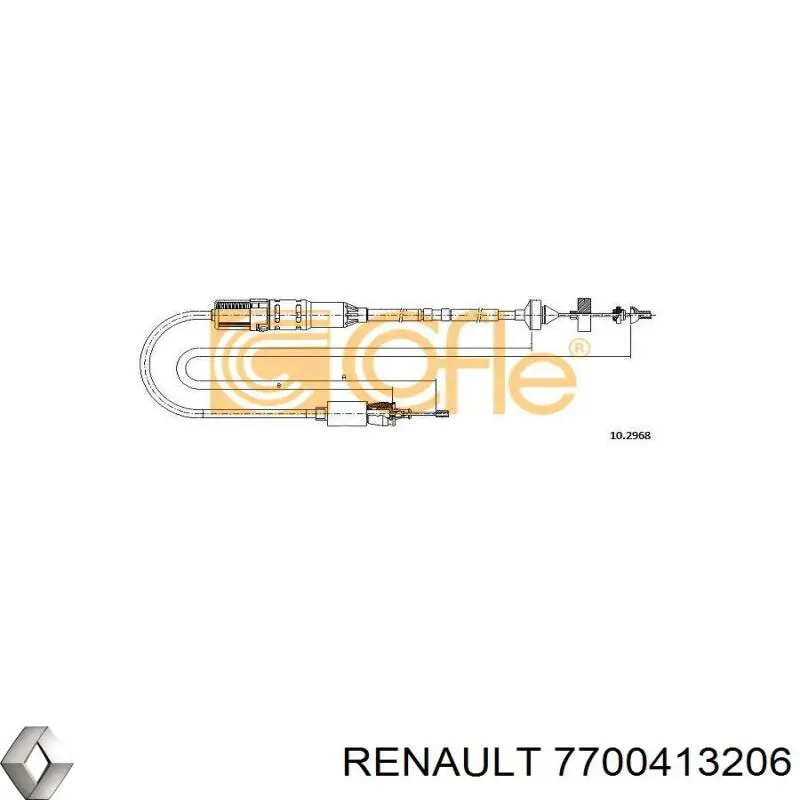 7700413206 Renault (RVI) Трос зчеплення