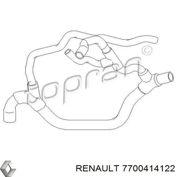 Купити 7700414122 Renault (RVI) Шланг/патрубок радіатора охолодження, нижній