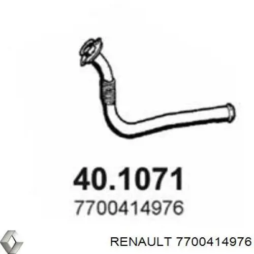 Труба приймальна (штани) глушника, передня Renault (RVI) 7700414976 ціна, від 26.78 USD