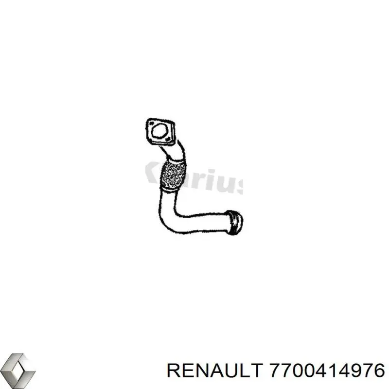 Купити 7700414976 Renault (RVI) Труба приймальна (штани) глушника, передня