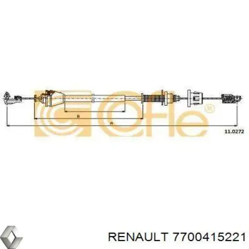 7700415221 Renault (RVI) трос газу