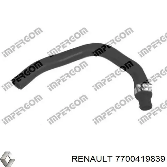 7700419839 Renault (RVI) шланг радіатора опалювача/пічки, обратка