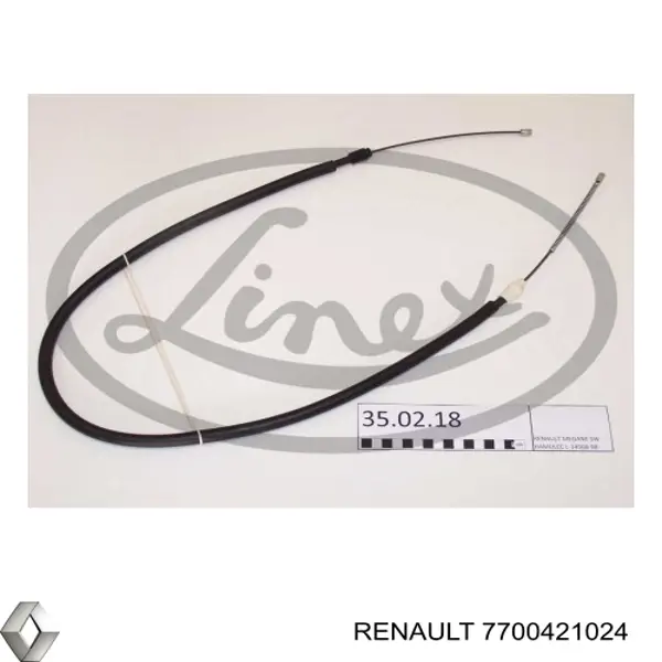 Купити 7700421024 Renault (RVI) Трос ручного гальма задній, правий/лівий