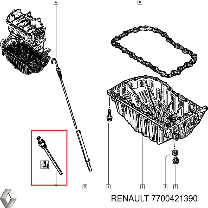 Купити 7700421390 Renault (RVI) Датчик рівня масла