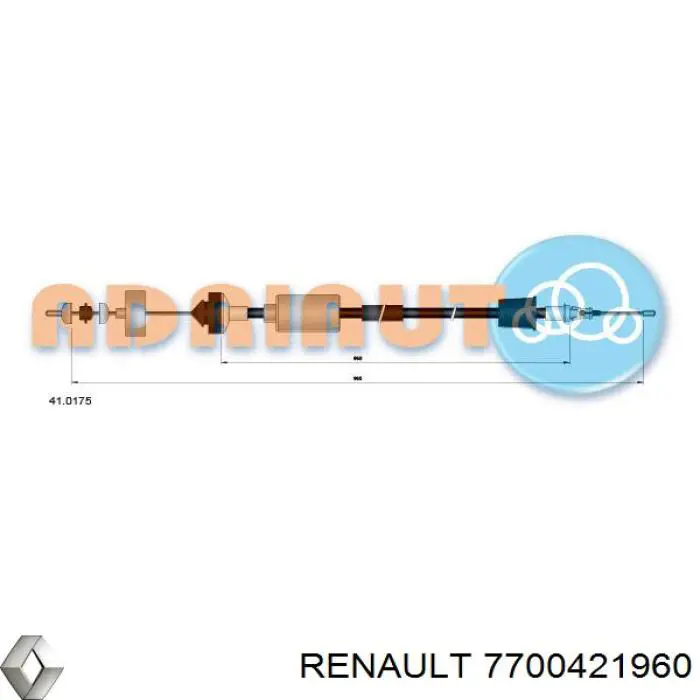 Трос зчеплення Renault (RVI) 7700421960 ціна, від 15.78 USD