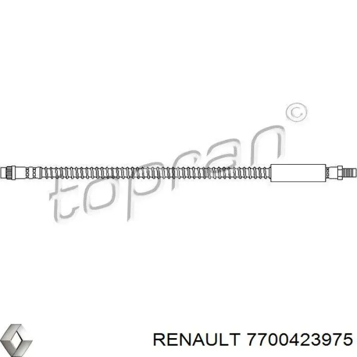 Шланг гальмівний передній 7700423975 Renault (RVI)