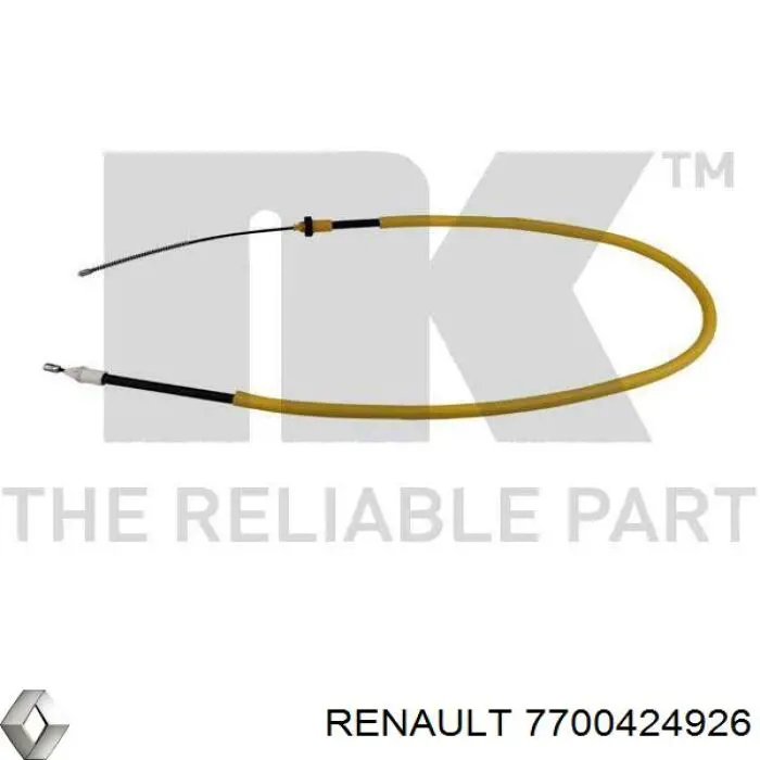 Трос стоянкового гальма задній правий Renault (RVI) 7700424926 ціна, від 3.82 USD